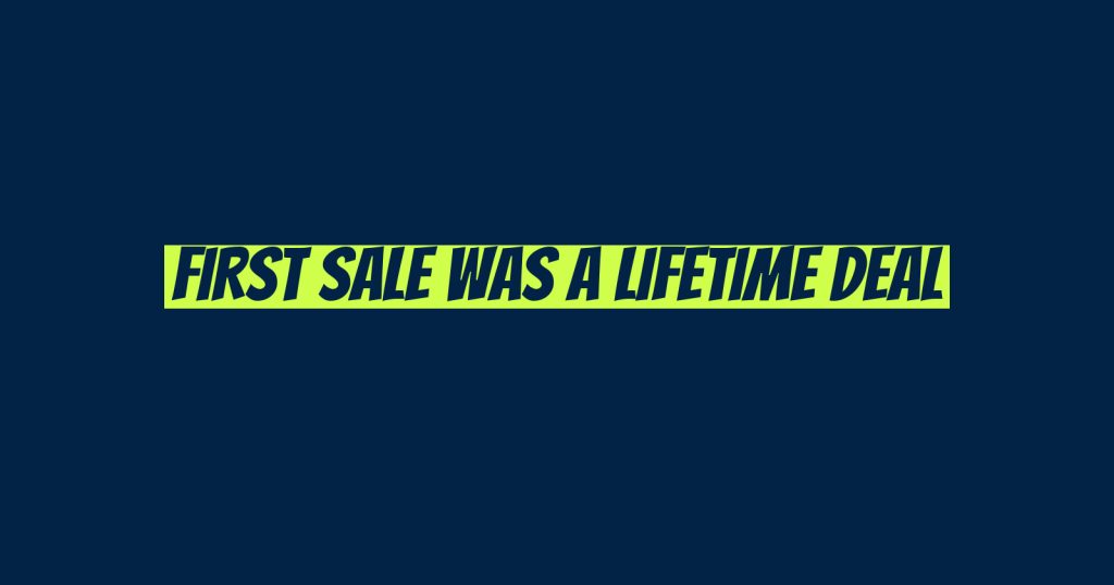 First Sale Was a Lifetime Deal